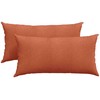 Sofa Pagalvės 2 pcs Raudona oranžinė 80 x 40 cm