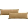 Sofa Pagalvės 2 pcs Ruda 120 x 40 cm Kordūrinis audinys