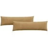 Sofa Pagalvės 2 pcs Ruda 145 x 40 cm Kordūrinis audinys