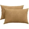 Sofa Pagalvės 2 pcs Ruda 60 x 40 cm Kordūrinis audinys