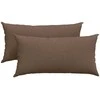 Sofa Pagalvės 2 pcs Ruda 80 x 40 cm audinys
