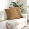 Sofa Pagalvės 2 pcs Ruda 80 x 80 cm Kordūrinis audinys