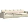 Sofa Pagalvės 2 pcs Smėlio 200 x 40 cm audinys