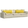 Sofa Pagalvės 2 pcs Šviesi geltona 120 x 40 cm audinys