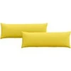 Sofa Pagalvės 2 pcs Šviesi geltona 120 x 40 cm audinys