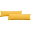 Sofa Pagalvės 2 pcs Šviesi geltona 145 x 40 cm