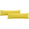 Sofa Pagalvės 2 pcs Šviesi geltona 145 x 40 cm audinys