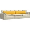 Sofa Pagalvės 2 pcs Šviesi geltona 145 x 40 cm