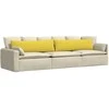 Sofa Pagalvės 2 pcs Šviesi geltona 145 x 40 cm audinys