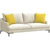 Sofa Pagalvės 2 pcs Šviesi geltona 45 x 45 cm audinys