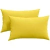 Sofa Pagalvės 2 pcs Šviesi geltona 50 x 30 cm audinys
