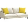 Sofa Pagalvės 2 pcs Šviesi geltona 50 x 50 cm audinys