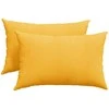 Sofa Pagalvės 2 pcs Šviesi geltona 60 x 40 cm