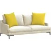 Sofa Pagalvės 2 pcs Šviesi geltona 60 x 60 cm audinys