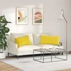 Sofa Pagalvės 2 pcs Šviesi geltona 80 x 40 cm audinys
