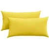 Sofa Pagalvės 2 pcs Šviesi geltona 80 x 40 cm audinys