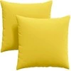 Sofa Pagalvės 2 pcs Šviesi geltona 80 x 80 cm audinys