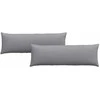 Sofa Pagalvės 2 pcs Šviesiai pilka 120 x 40 cm audinys