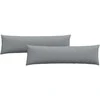 Sofa Pagalvės 2 pcs Šviesiai pilka 145 x 40 cm audinys