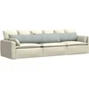 Sofa Pagalvės 2 pcs Šviesiai pilka 200 x 40 cm