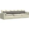 Sofa Pagalvės 2 pcs Šviesiai pilka 200 x 40 cm