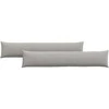 Sofa Pagalvės 2 pcs Šviesiai pilka 200 x 40 cm audinys