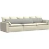 Sofa Pagalvės 2 pcs Šviesiai pilka 200 x 40 cm audinys