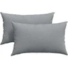 Sofa Pagalvės 2 pcs Šviesiai pilka 50 x 30 cm audinys
