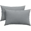 Sofa Pagalvės 2 pcs Šviesiai pilka 60 x 40 cm audinys