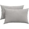Sofa Pagalvės 2 pcs Šviesiai pilka 60 x 40 cm audinys