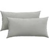 Sofa Pagalvės 2 pcs Šviesiai pilka 80 x 40 cm audinys