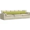 Sofa Pagalvės 2 pcs Šviesiai žalia 200 x 40 cm audinys