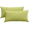 Sofa Pagalvės 2 pcs Šviesiai žalia 80 x 40 cm audinys