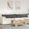Sofa Pagalvės 2 pcs Tamsiai pilka 145 x 40 cm
