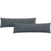 Sofa Pagalvės 2 pcs Tamsiai pilka 145 x 40 cm