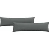 Sofa Pagalvės 2 pcs Tamsiai pilka 145 x 40 cm audinys