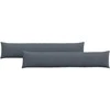 Sofa Pagalvės 2 pcs Tamsiai pilka 200 x 40 cm