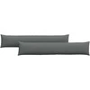 Sofa Pagalvės 2 pcs Tamsiai pilka 200 x 40 cm audinys