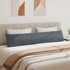Sofa Pagalvės 2 pcs Tamsiai pilka 200 x 40 cm