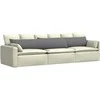 Sofa Pagalvės 2 pcs Tamsiai pilka 200 x 40 cm audinys