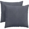 Sofa Pagalvės 2 pcs Tamsiai pilka 45 x 45 cm Kordūrinis audinys