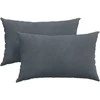 Sofa Pagalvės 2 pcs Tamsiai pilka 50 x 30 cm Kordūrinis audinys