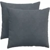 Sofa Pagalvės 2 pcs Tamsiai pilka 50 x 50 cm Kordūrinis audinys