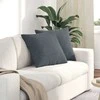 Sofa Pagalvės 2 pcs Tamsiai pilka 50 x 50 cm Kordūrinis audinys