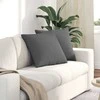 Sofa Pagalvės 2 pcs Tamsiai pilka 50 x 50 cm audinys