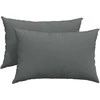 Sofa Pagalvės 2 pcs Tamsiai pilka 60 x 40 cm audinys