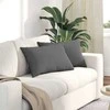 Sofa Pagalvės 2 pcs Tamsiai pilka 60 x 40 cm audinys