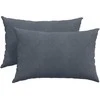 Sofa Pagalvės 2 pcs Tamsiai pilka 60 x 40 cm Kordūrinis audinys