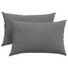 Sofa Pagalvės 2 pcs Tamsiai pilka 60 x 40 cm audinys