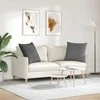 Sofa Pagalvės 2 pcs Tamsiai pilka 60 x 60 cm audinys